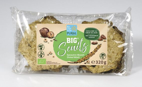 Pural Big Scuits Dinkel-Müsli 320g MHD 09.09.2024