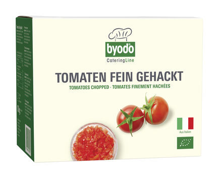 Byodo Tomaten fein gehackt Bag-in-Box 10kg MHD 29.08.2024