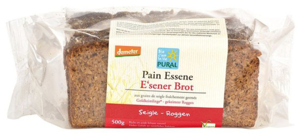 Pural E'sener Roggenbrot demeter 500g MHD 14.02.2025