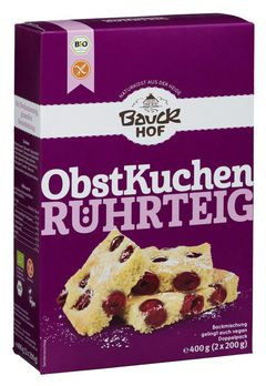 Bauckhof Obstkuchenteig Backmischung, glutenfrei 2x200g MHD 26.08.2024