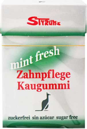 Styrums Mint Fresh Zahnpflege Kaugummi 30g MHD 31.12.2024