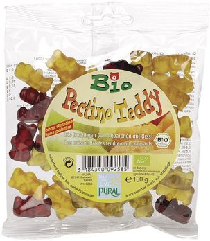 Pural Fruchtgummi Pectino Teddy ohne Gelatine 100g MHD 07.01.2025