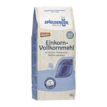 Spielberger Einkorn-Vollkornmehl, demeter - 500g (beschädigte Verpackung) MHD 14.10.2025