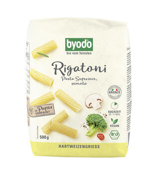 Byodo Rigatoni, semola 500g MHD 01.09.2024