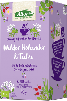 Allos Tee Wilder Holunder und Tulsi 20 Beutel (beschädigte Verpackung) MHD 21.12.2025