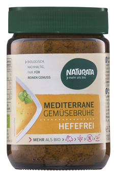 Naturata Mediterrane Gemüsebrühe hefefrei Glas 200g MHD 11.02.2025