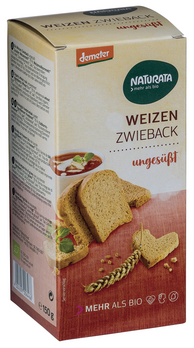 Naturata Weizen-Zwieback ungesüßt, demeter 150g MHD 30.09.2024