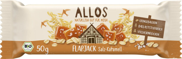 Allos Flapjack Salted Caramel 50g MHD 10.03.2025