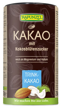 Rapunzel Kakao mit Kokosblütenzucker 250g MHD 30.05.2024