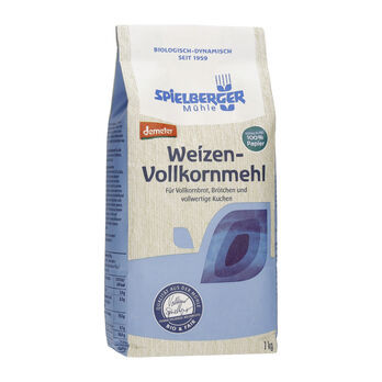 Spielberger Weizen-Vollkornmehl, demeter - 1kg (beschädigte Verpackung) MHD 05.11.2025